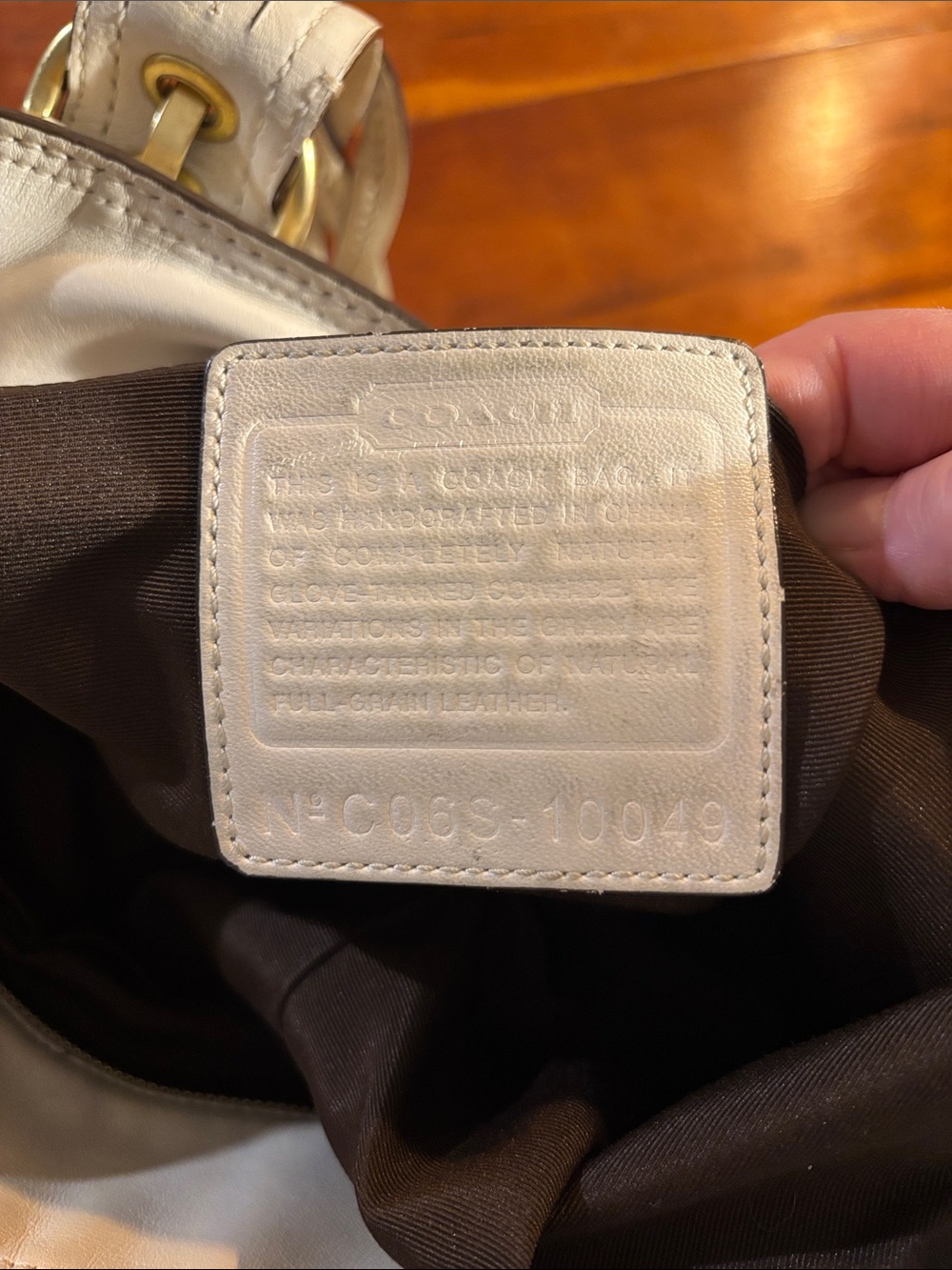 Vintage Ivory Coach SoHo Mia Leather Shoulder Satchel - Picture 2 of 8